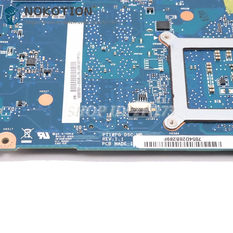 NOKOTION материнская плата для ноутбука Toshiba satellite C50 C55 основная H000062020 GT710M видеокарта