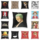 Наволочка Roronoa Zoro для пиратской охоты, 45x45 см, декоративная подушка для автомобиля с принтом Аниме Манга