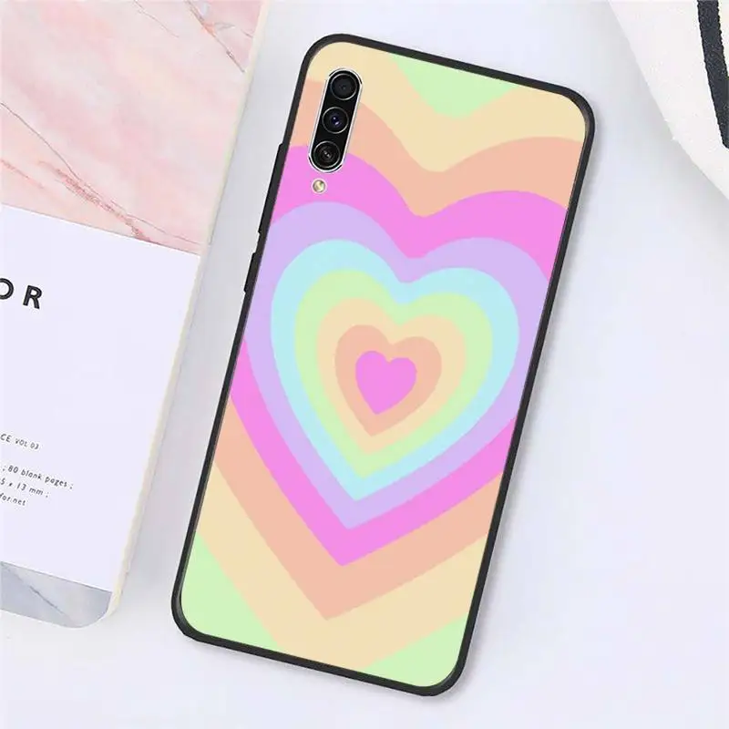 

Pink Heart Circle Latte Love Coffee Phone Case For Samsung galaxy A S note 10 7 8 9 20 30 31 40 50 51 70 71 21 s ultra plus