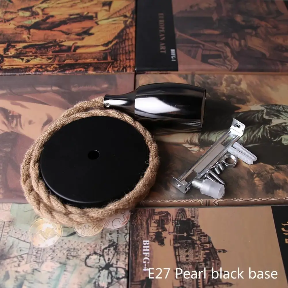 

Nordic Industrial Retro Hemp Rope Pendant Lights Fixture E27 220V LED Modern Creative Hanging Lamp for Bedroom Living Room