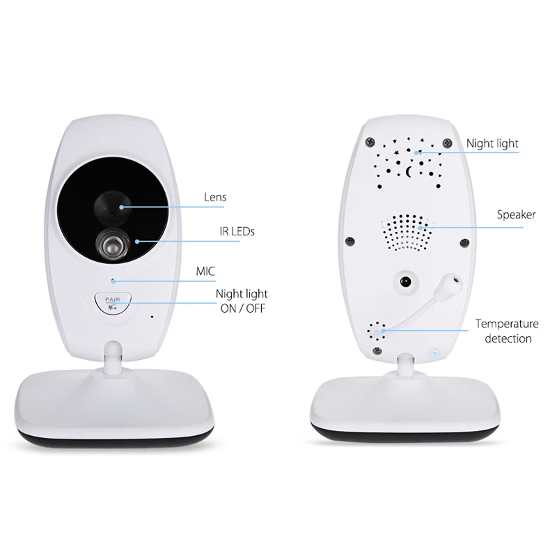 7 &quotбеспроводной 720P HD детский монитор с двумя цифровыми камерами ИК Ночное