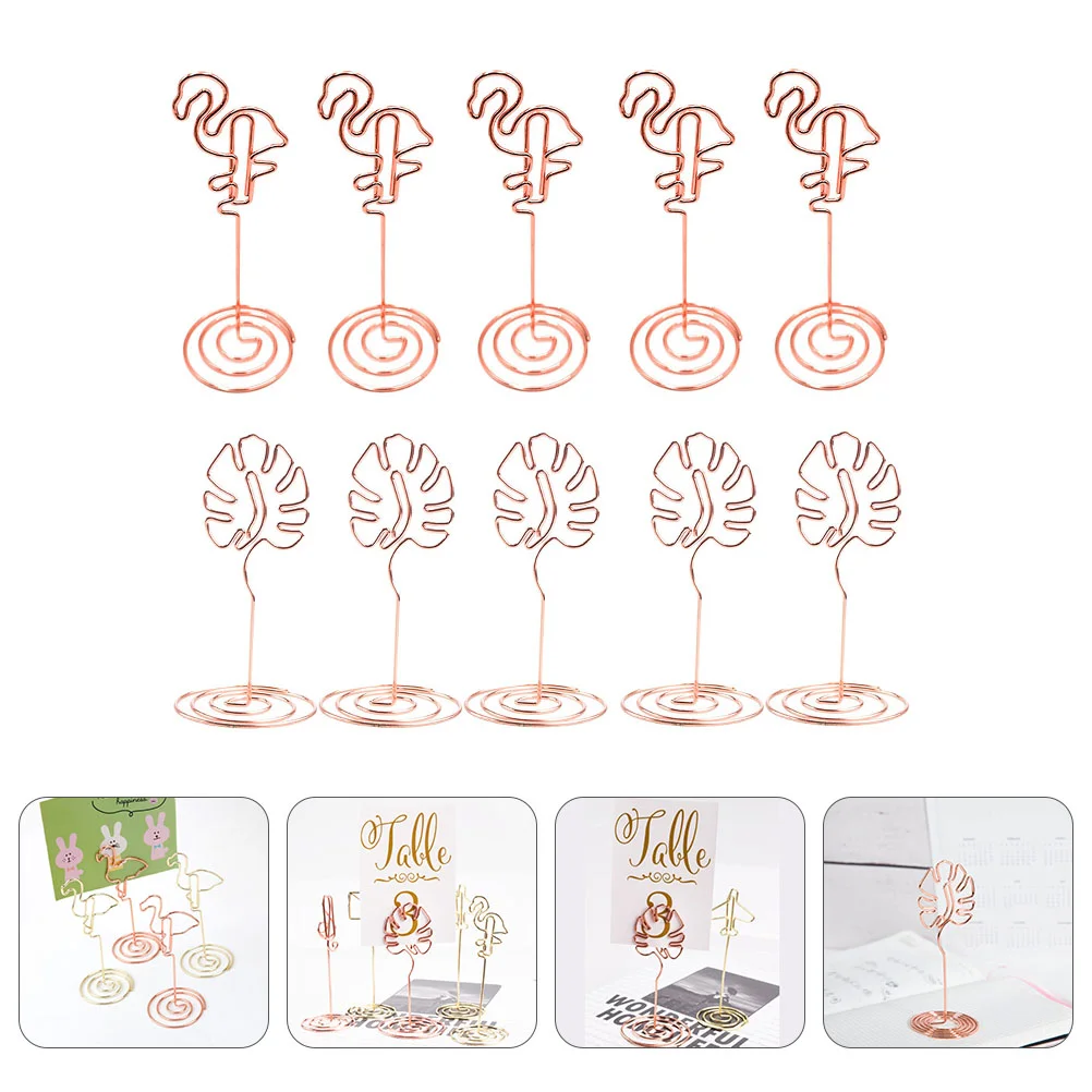 

1 Set 10pcs Monstera Shaped Design Memo Clips Table Place Name Cards
