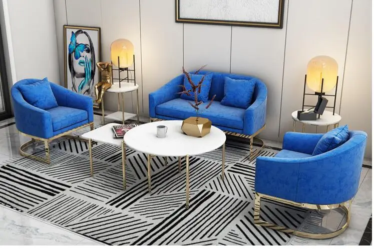 Современный диван чайный столик креативный костюм стол для переговоров и стул