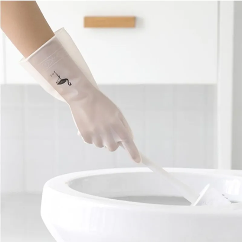 Не одноразовые латексные перчатки бытовые водонепроницаемые прозрачные белые