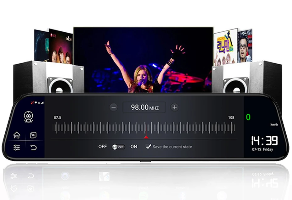 Maiyue star последняя 12-дюймовый Android8.1 об автомобильном видеорегистраторе(DVR) gps Bluetooth навигация FHD устройство для записи Изображений совместимость 4G, Wi-Fi, ADAS Dash cam