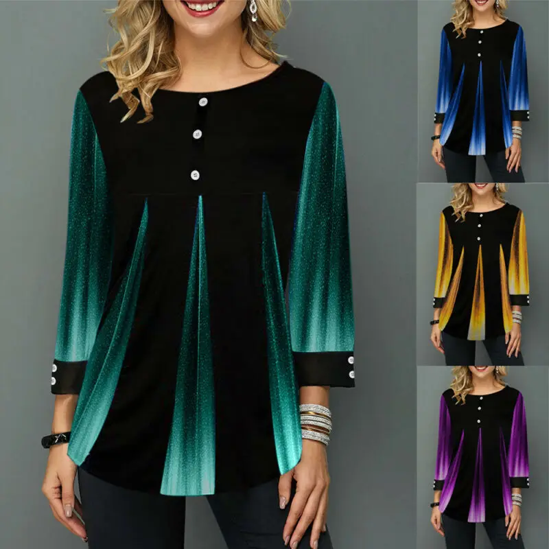 

Женская блузка Осень-зима 2019, свободная блузка с длинным рукавом, рубашка, пуловер, джемпер, Осенние повседневные женские топы и блузки, руба...