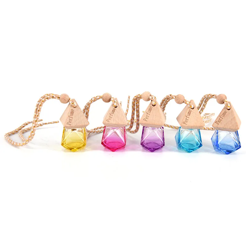 

Hot sale 1pc Air Freshener Car Perfume Hanging Printed Fragrance Diffuser Bottle