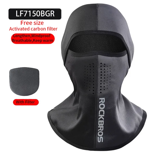 LF7150BGR ROCKBROS лыжные головные уборы, ветрозащитные нагрудники для катания на лыжах, сноуборде, шеи, теплая маска для лица, для снежного спорта, для велоспорта, головные уборы, лыжная шапка для мужчин и женщин - Цвет: LF7150BGR