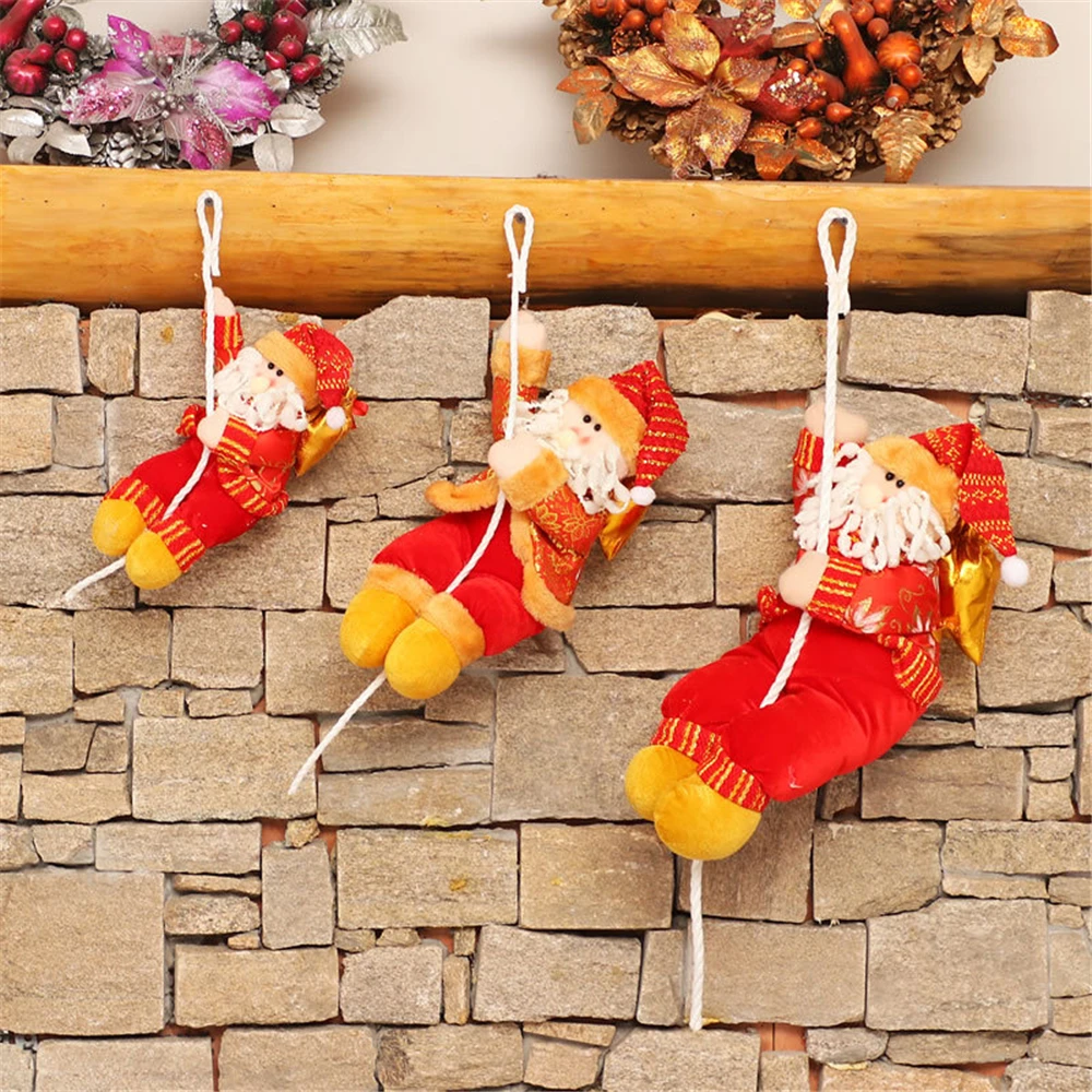 Милый эльф Санта-Клаус рождественские украшения кукла-веревка с Санта-Клаусом