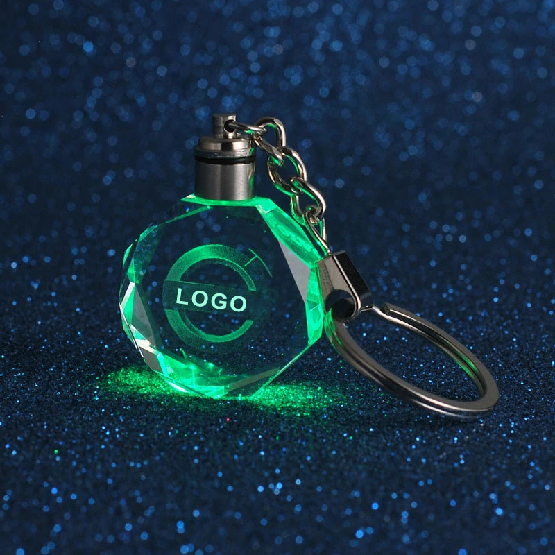 Творческий стекло ручной работы металлические Цвет Вспышка брелок для Volvo Письмо