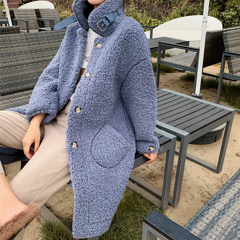 Женское осенне зимнее шерстяное пальто женское 2019 средней длины новое корейское