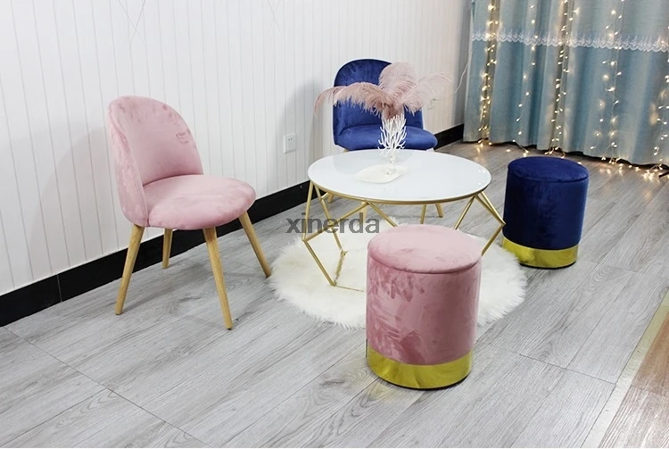 Современный круглый стул для макияжа креативный модный чайный столик табурет