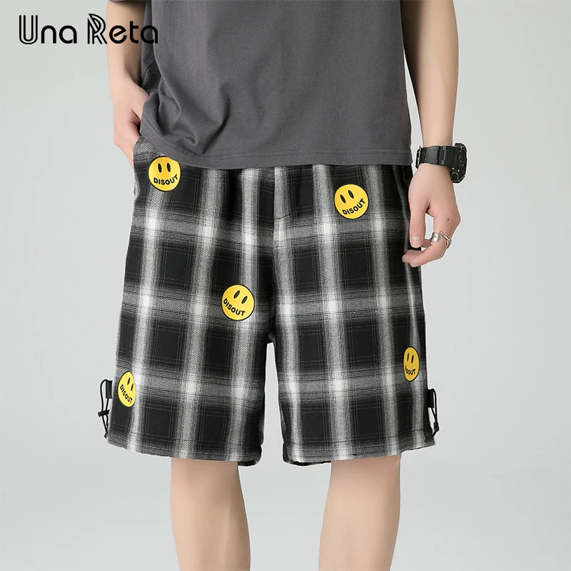 

Una Reta Summer Shorts Men 2021 New Streetwear Sweatpants Hip Hop Plaid Casual Shorts Fashion Men's clothing