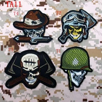 australia army soldier skull helmet morale tactical military combat embroidery patch hook and loop
