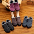 Женские теплые ботинки для снежной погоды, водонепроницаемые удобные уличные зимние ботинки без шнуровки с меховой подкладкой для женщин