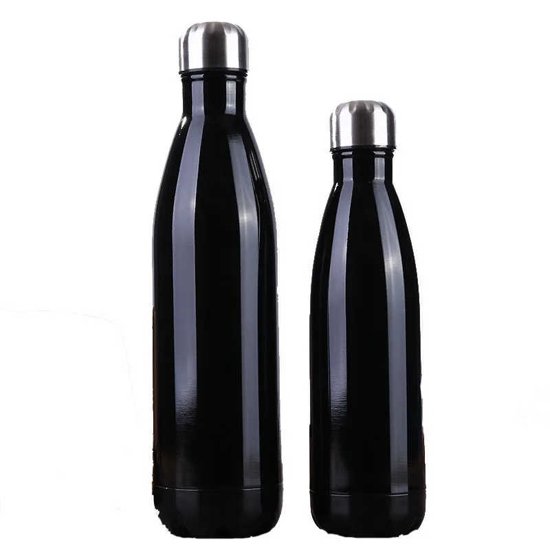

260ML-1000ML Stainless Sport Water Bottle Heat Preservation Rugged Water Cup Metal Color Cola Drink Bottle Drinkware