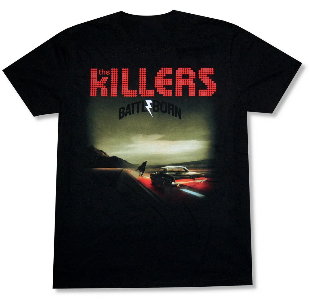 The Killers Album Cover Battle Born Tour 2012 черная футболка новая официальная Группа хлопок Harajuku в
