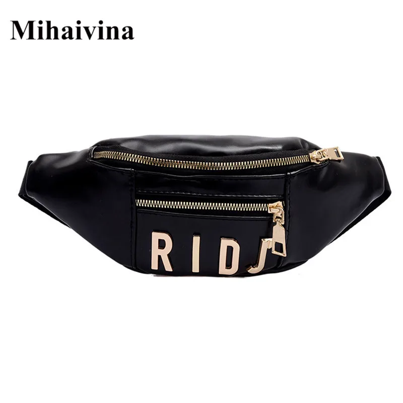 Mihaivin Женская поясная сумка кожаные поясные сумки черная для девушек нагрудная