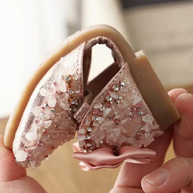 Туфли принцессы с блестками для девочек золотистые розовые серебристые детские