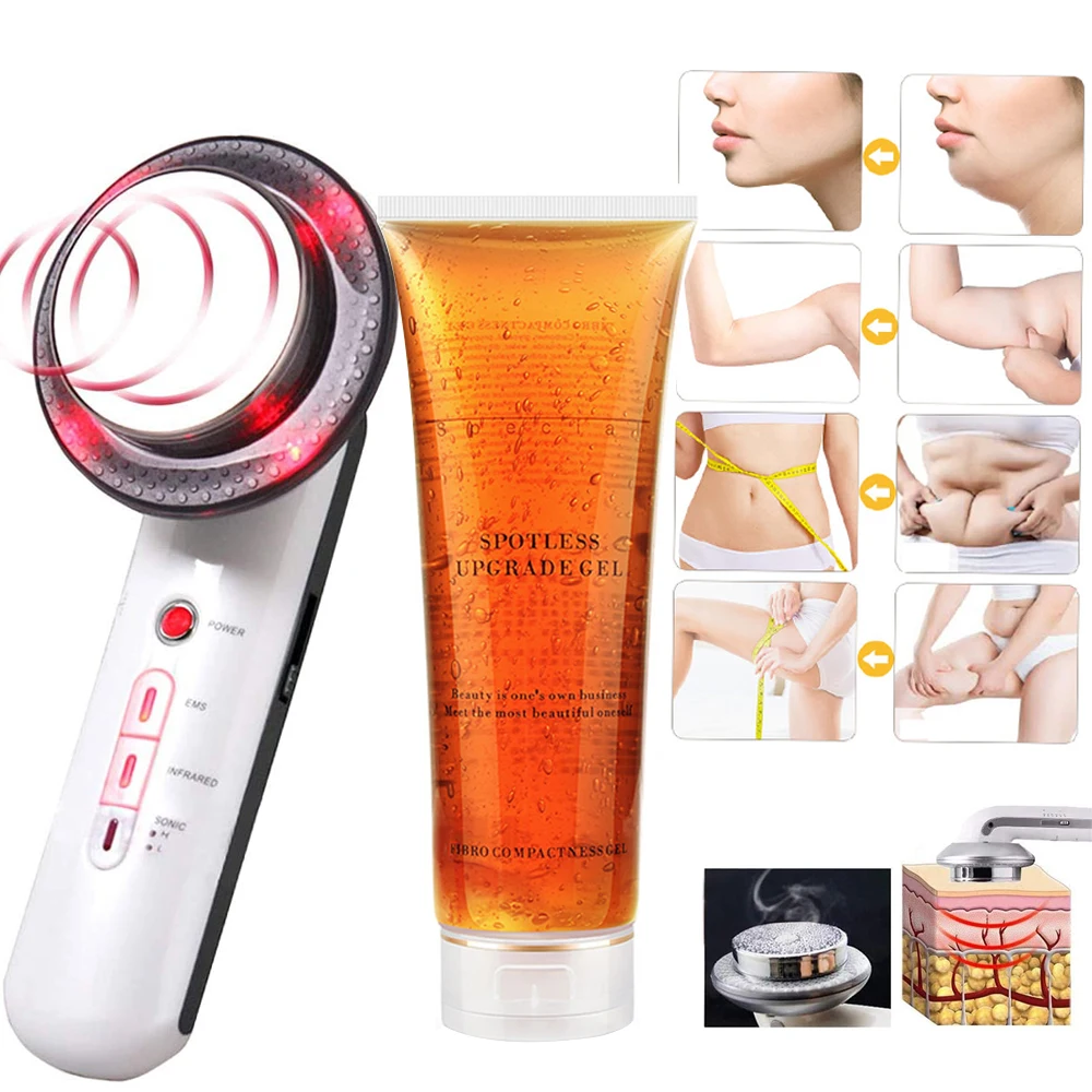 3 в 1 EMS тела Массажер ультразвуковой кавитации мышц похудение коррекция фигуры