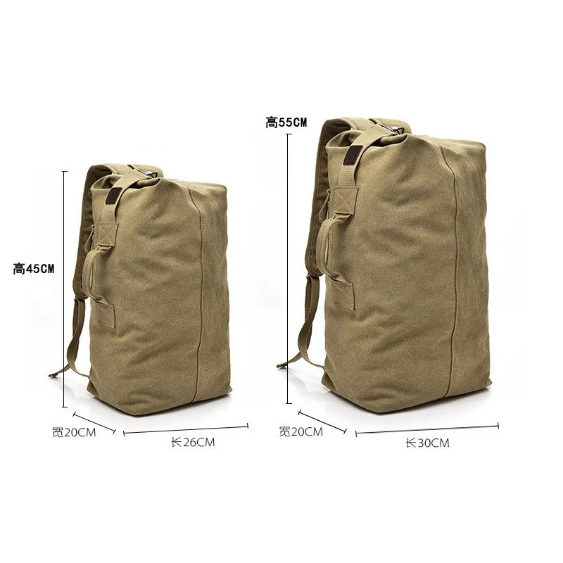

Large Capacity Rucksack Man Travel Bag Mountaineering Backpack Male Luggage Canvas Bucket Shoulder Bags for Boys Men Backpacks