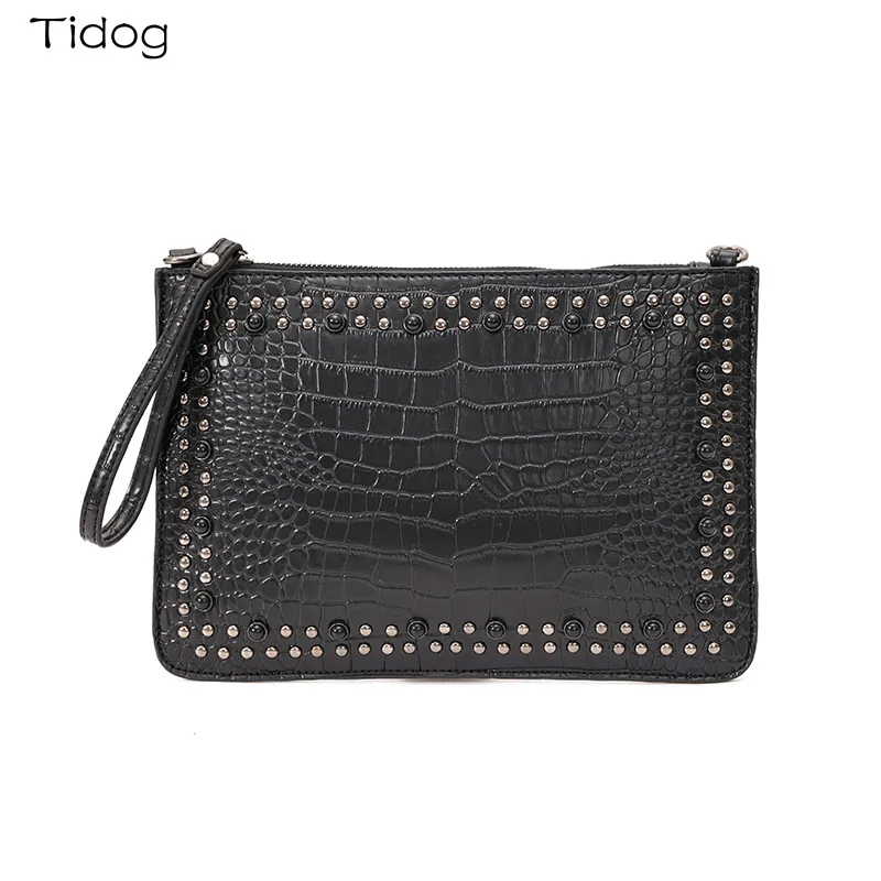 

Tidog Fashion Crocodile Leather Envelope Packed with Youth clutch bag