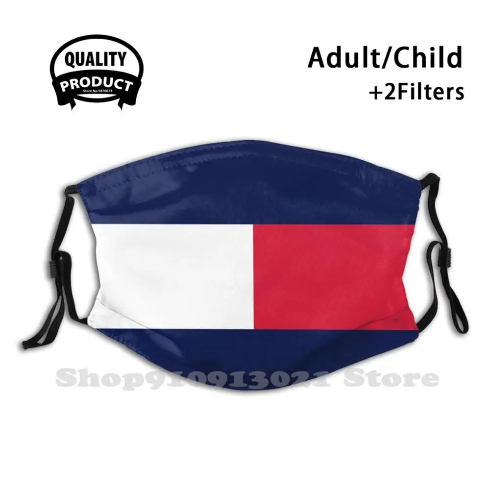 Палитра Дизайн Модный Мягкая Маска с Открытым Ртом Белая Красная Синяя Королевская Hilfinger H Th Путешествие по Америке с Узором США.