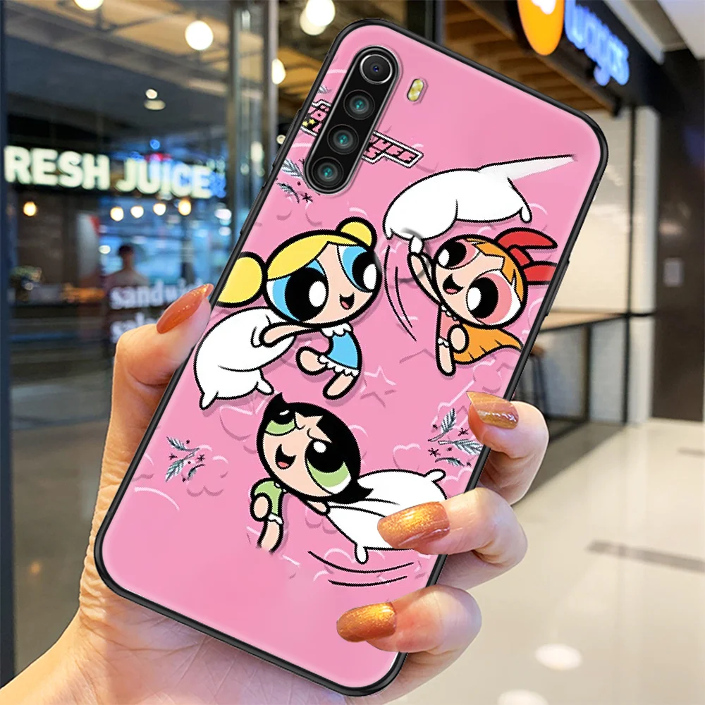 

Cartoon PowerpuffS Girls Phone case For Xiaomi Redmi Note 7 7A 8 8T 9 9A 9S 10 K30 Pro Ultra black soft hoesjes pretty