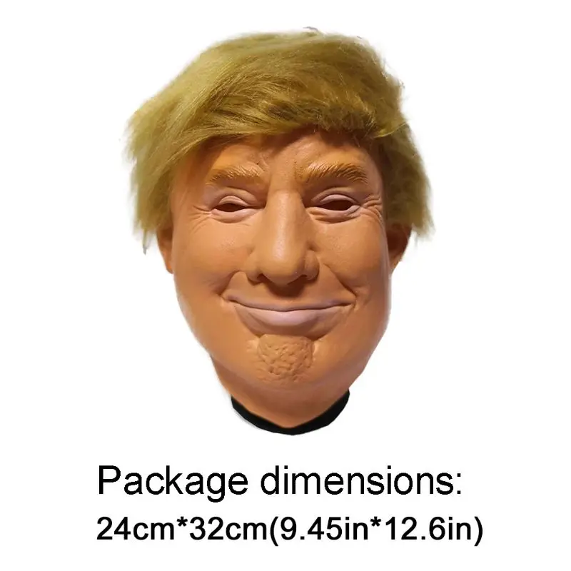 

Halloween Party Cosplay Headgear Funny Realistic Celebrity President Latex Mask B36E