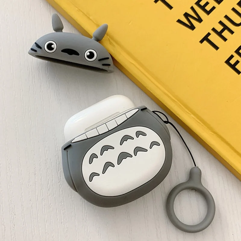 

Cartoon Totoro TPU Silicone Earphone Protective Cover For Apple Airpods 1/2 Soft Wireless Bluetooth-compatible Headphone Cases