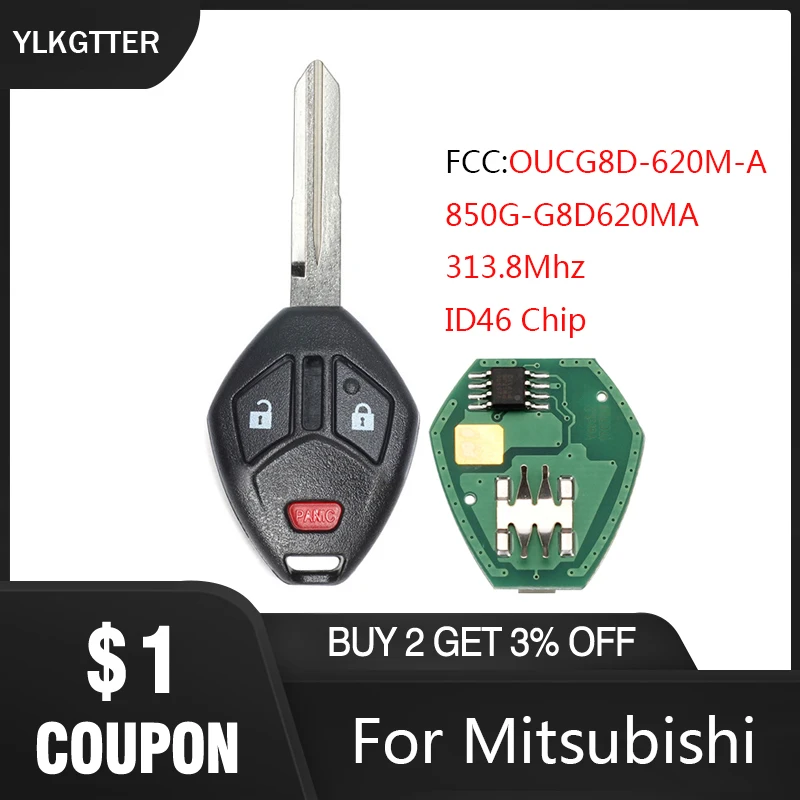 YLKGTTER 313 8 МГц 4 кнопочный смарт ключ дистанционного управления для Mitsubishi Galant Eclipse