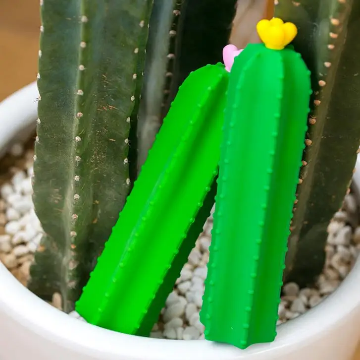 1 шт. силиконовый чехол для карандашей на молнии с изображением кактуса|Пеналы| |