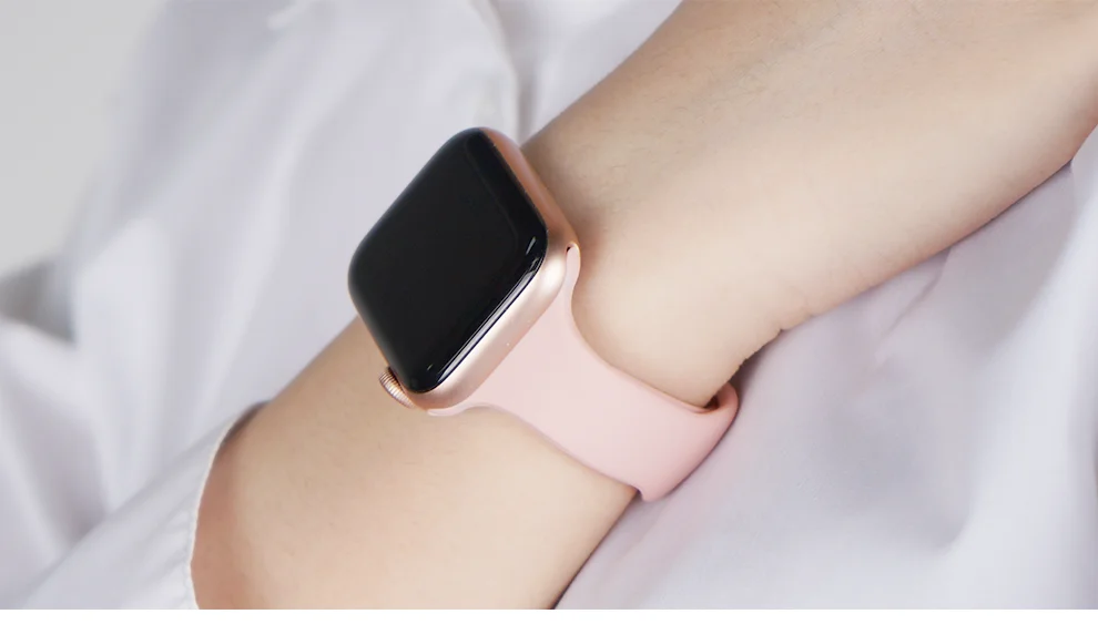Ремешок для apple watch, ремешок для apple watch 5, 4, 3, 2, iWatch, ремешок 42 мм, correa, 38 мм, 44 мм, 40 мм, силиконовый браслет pulseira, ремешок для часов