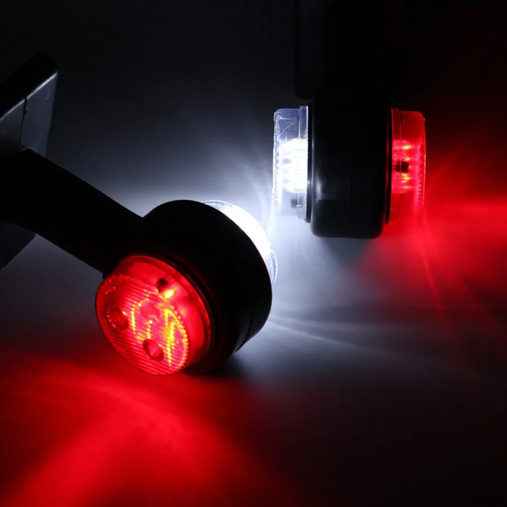 

2PCS 12SMD 9.5x5x12cm 12V/24V LED Double Side Light Warning Light For Truck Trailer General Rear Light