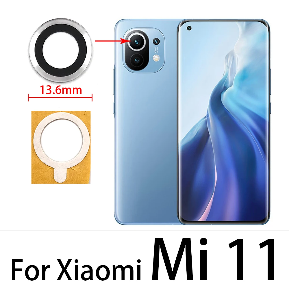 Стеклянный объектив задней камеры 2 шт. с клеем для Xiaomi Redmi 6 7 8 6A 8A 5A 9A Note K20 Pro K40 / Mi 9T
