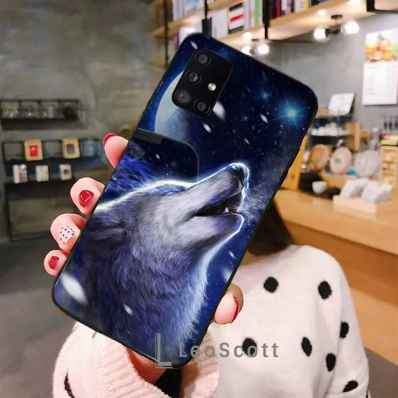 

howling wolf pictures Phone Case For Samsung A40 A50 A51 A71 A20E A20S S8 S9 S10 S20 Plus note 20 ultra 4G 5G