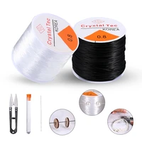 elastic beads cord stretchy strings round clear stretch string kit black beading cords for craft jewelry making bead line