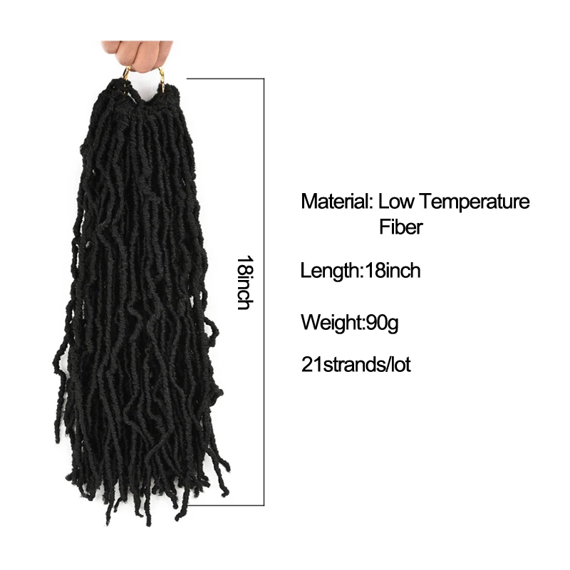 Модные Nu Locs Dreadlock волосы кроше для наращивания вязанные крючком оплетки