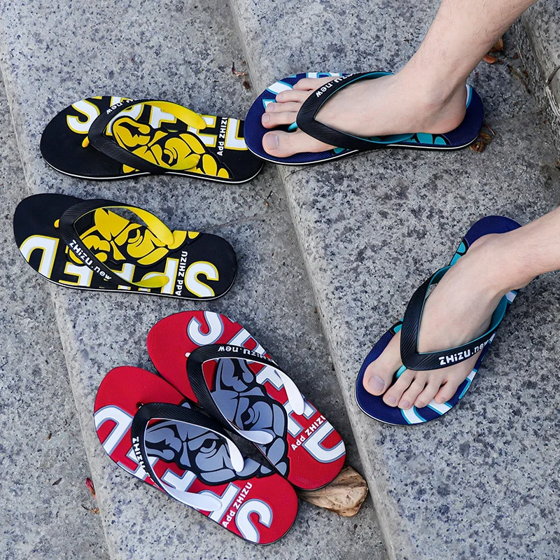 

Summer new trend beach slippers simple and versatile non-slip flip flops sandals and slipperss multi-color optional