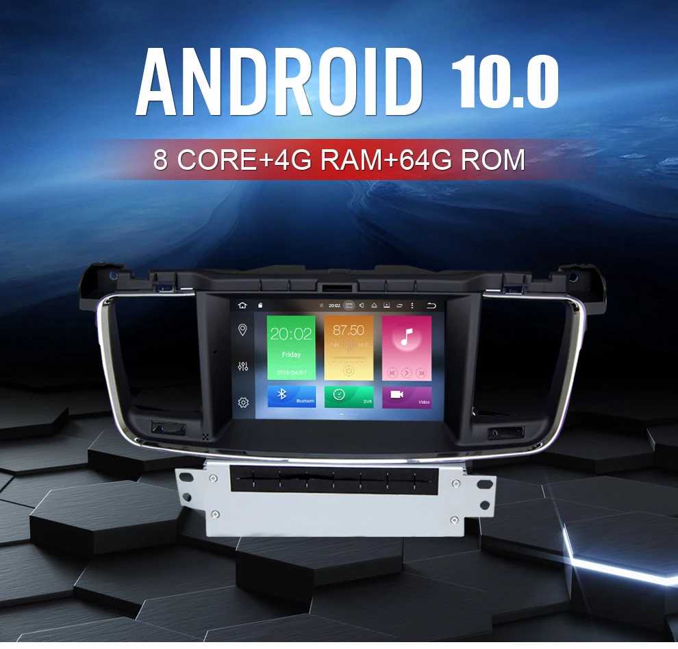 Android 10 0 Автомобильный DVD Радио GPS плеер для Peugeot 508 2011 2012 2013 2014 2015 Авто Аудио