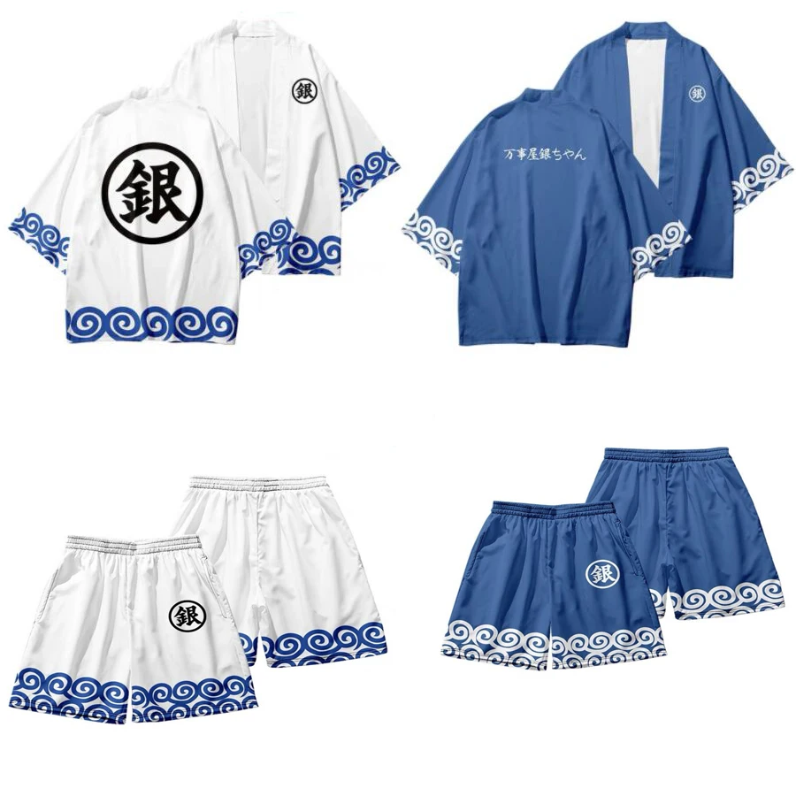 Японское кимоно Sakata Gintoki Kagura Shinsengumi Элизабет Садахару из аниме маскарадный костюм