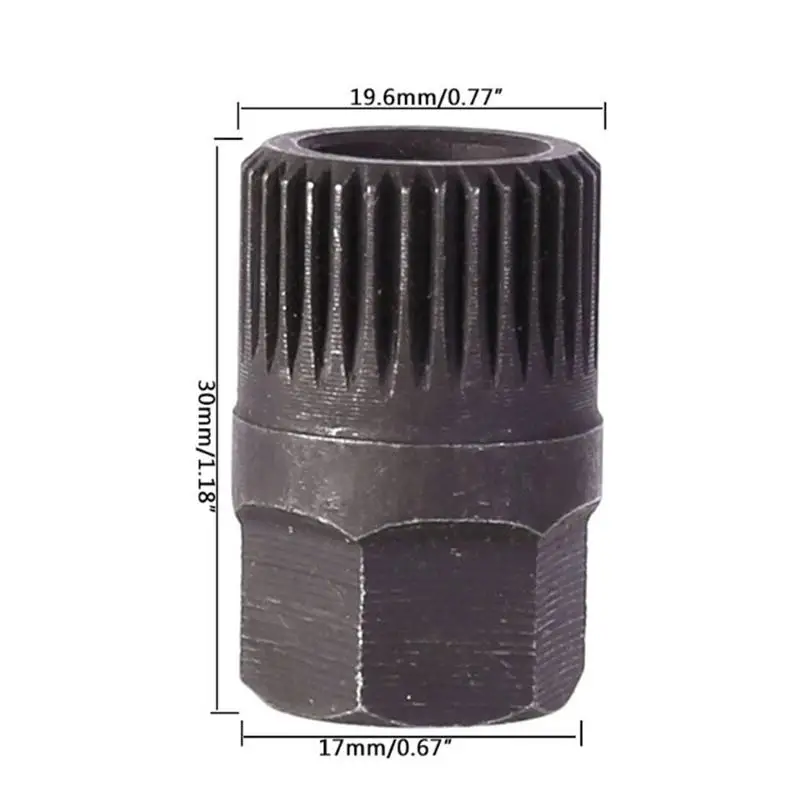 

1pc 3400 Generator Pulley Removal Tool Replace Carbon Brush Repair And Steam Maintenance Equipment Installations Socket Black