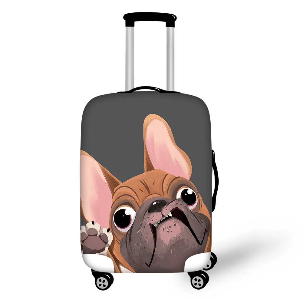 HaoYun Suitcase Protective Cover Bulldogs Prints Pattern Elastic Dust-proof Cover Cartoon Design Travel Luggage Accessories