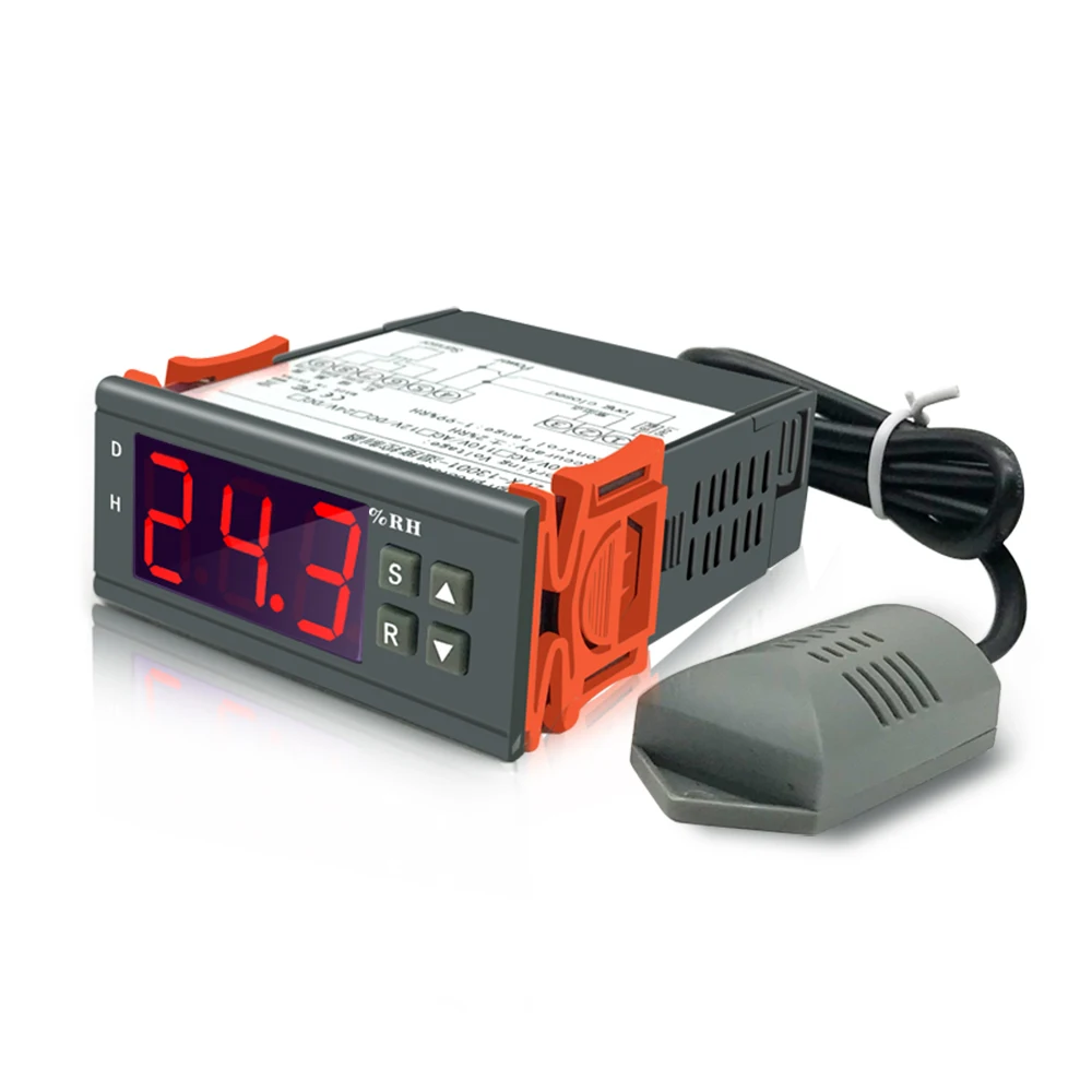 Цифровой мини-контроллер влажности 1% ~ 99% RH 220V 10A контроллер гигрометра с датчиком