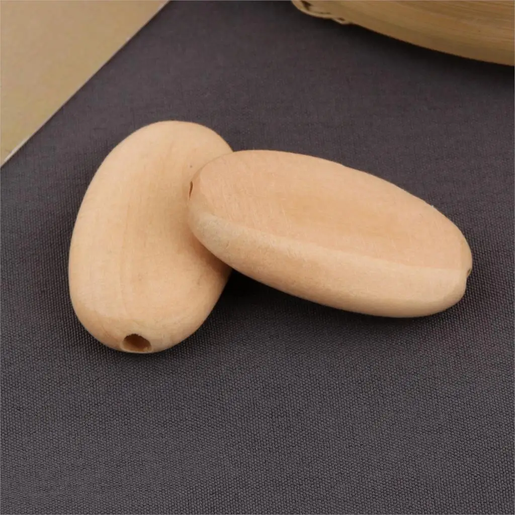 30 шт. овальные деревянные бусины невыполненные из натурального дерева без лака и