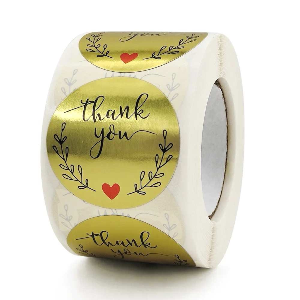 

1,5 дюймов, золотистая фотобумага, 500 шт., круглые маленькие этикетки для бизнеса, печать для конвертов, продажа бутиков, Подарочная коробка, с...