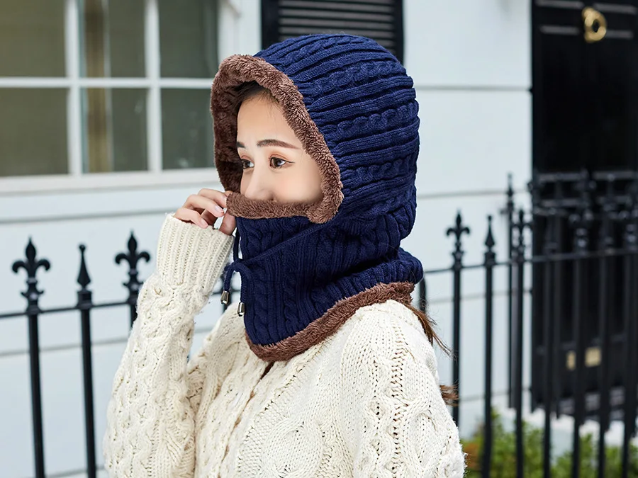 OZyc новая зимняя вязаная шапка шарф для женщин Skullies Beanies Зимние шапки для мужчин и женщин теплая маска Толстая шапка для девочек Женская шапка бини