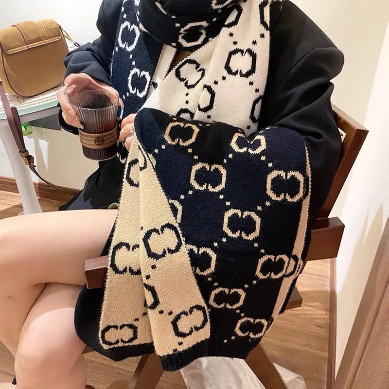 Роскошный бренд 2021 хлопок женская большая шаль имитация кашемира шарф осень и