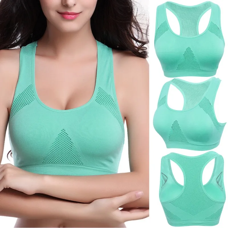 

Women Breathable Sports Bra,Absorb Sweat Shockproof Padded Sports Bra Top Gym Running Fitness Yoga Sports Tops