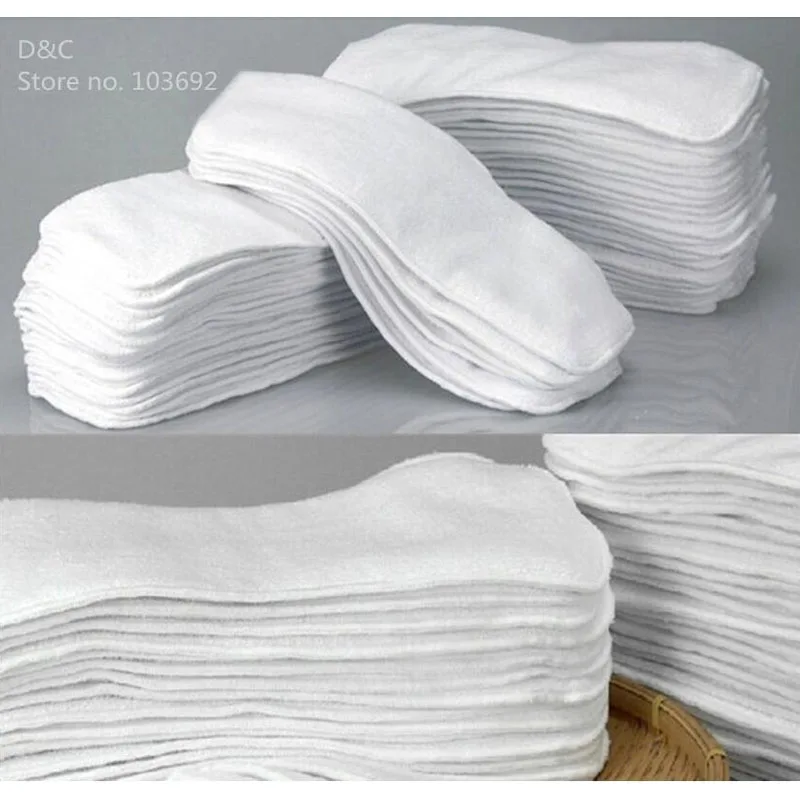 10 шт./лот детские подгузники из мягкого хлопка и микрофибры вкладыши для детских